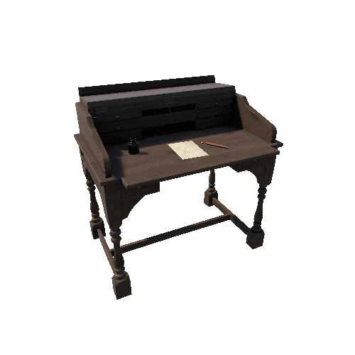 old_writing_desk_unity 4K